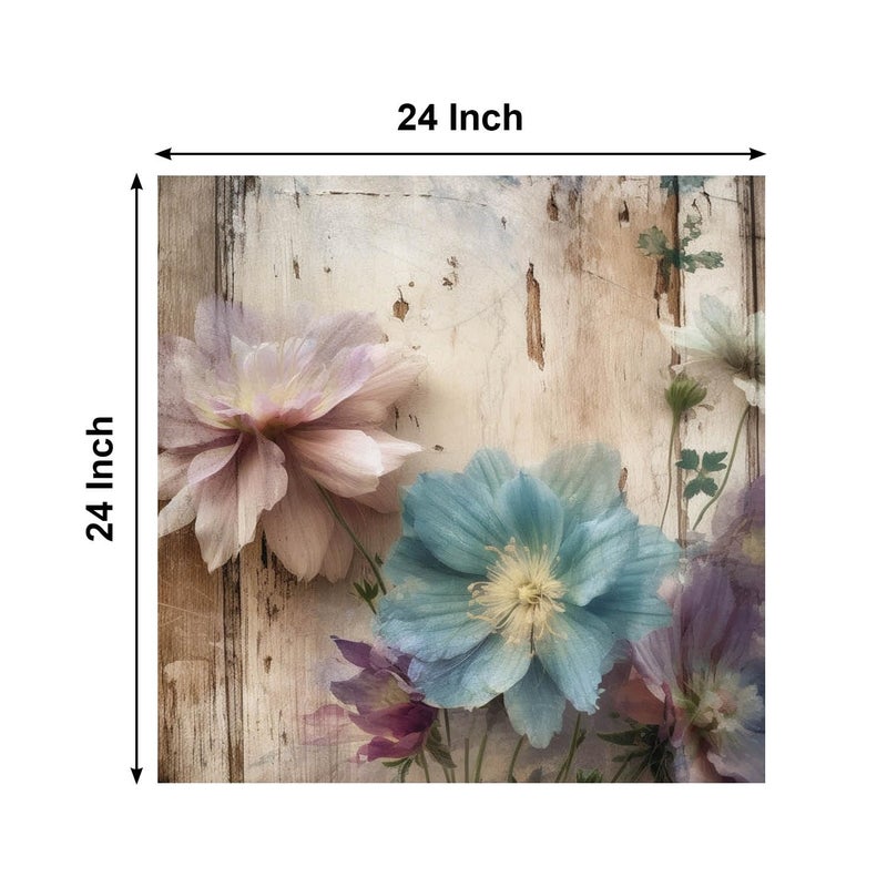 Olive Tree® Wooden Wall Art Canvas Painting for Home, Bedroom & Living Room|Engineered Wood Frame|Modern Stylish Hanging Wall Art Flower Painting for Wall Decoration|24 x 24 inch Multicolour - Image 5