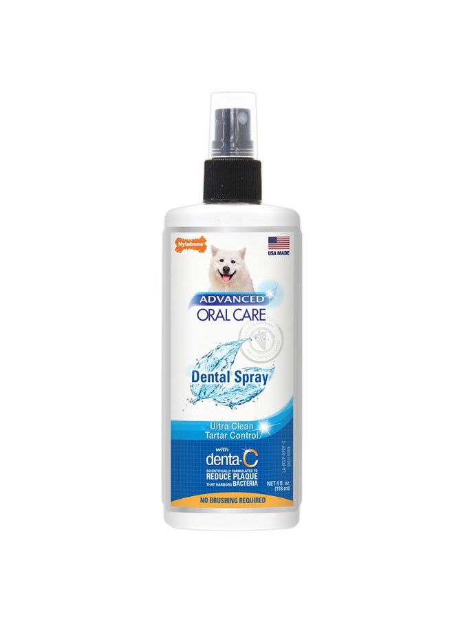 Nylabone Advanced Oral Care Pet Dental Spray, Liquid Tartar Remover & Breath Freshener for Dogs, Dog Teeth-Cleaning, 4 oz.  - Image 1