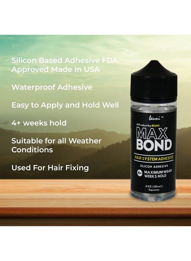 beuni Max Bond Adhesive Glue For Wigs Hair Wig Glue Strong Hold Adhesive Glue Invisible Bonding Wig Glue Waterproof (Pack Of 2) - (1 30Ml & 1 120Ml) - Image 2