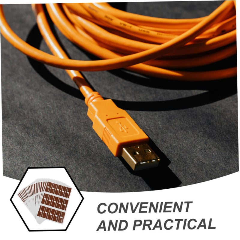 Tear Resistant Self-Adhesive Cable Labels 20 Sheets High Visibility Fade Resistant Tags - Image 4