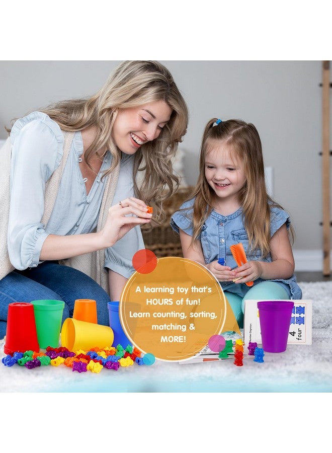 Bmag Counting Bears with Matching Sorting Cups, Preschool Learning Toys Color Recognition and Math Learning Games, STEM Educational Toy Gift for Kids Age 3 4 5 Year Old Boys Girls - Image 2