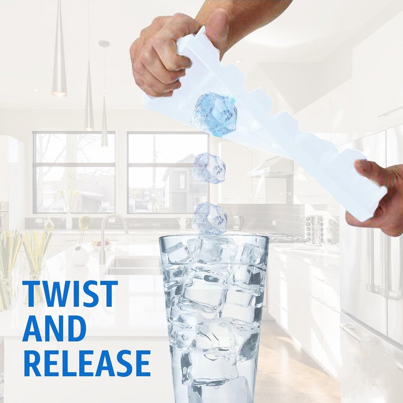 Aashu Ice TrayIce Cube TrayIce Tray for Freezer WhiteSet of 6 pcs - Image 3