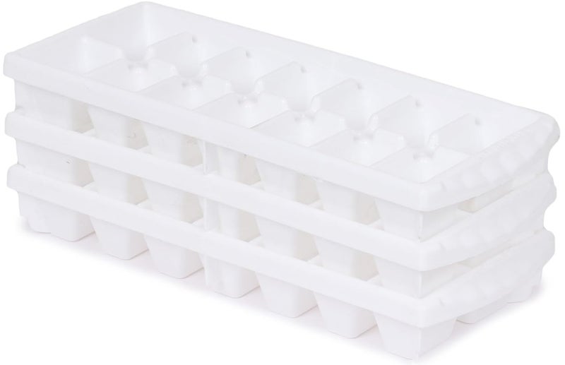 Aashu Ice TrayIce Cube TrayIce Tray for Freezer WhiteSet of 6 pcs - Image 1