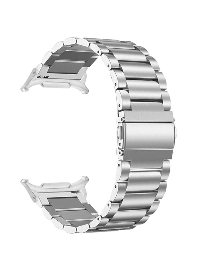 Generic - Vurtboly One Click Band Compatible with Samsung Galaxy Watch 7 Ultra, Classic Business Style Stainless Steel Metal Watch Band with Double Fold Clasp Upgrade Strap for Galaxy Watch 7 Ultra - Image 1