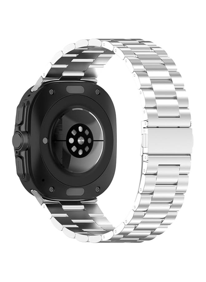Generic - Vurtboly One Click Band Compatible with Samsung Galaxy Watch 7 Ultra, Classic Business Style Stainless Steel Metal Watch Band with Double Fold Clasp Upgrade Strap for Galaxy Watch 7 Ultra - Image 1