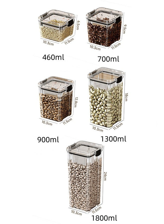 JCB CHIC 11 Pack Extra Large Airtight Food Storage Containers with Lids , BPA Free Plastic Dry Food Canisters For Cereal, Flour,Sugar, Kitchen Pantry Organization and Storage(2pcs 460ml+2pcs 700ml+2pcs 900ml+2pcs 1300ml+ 3pcs 1800ml) - Image 2