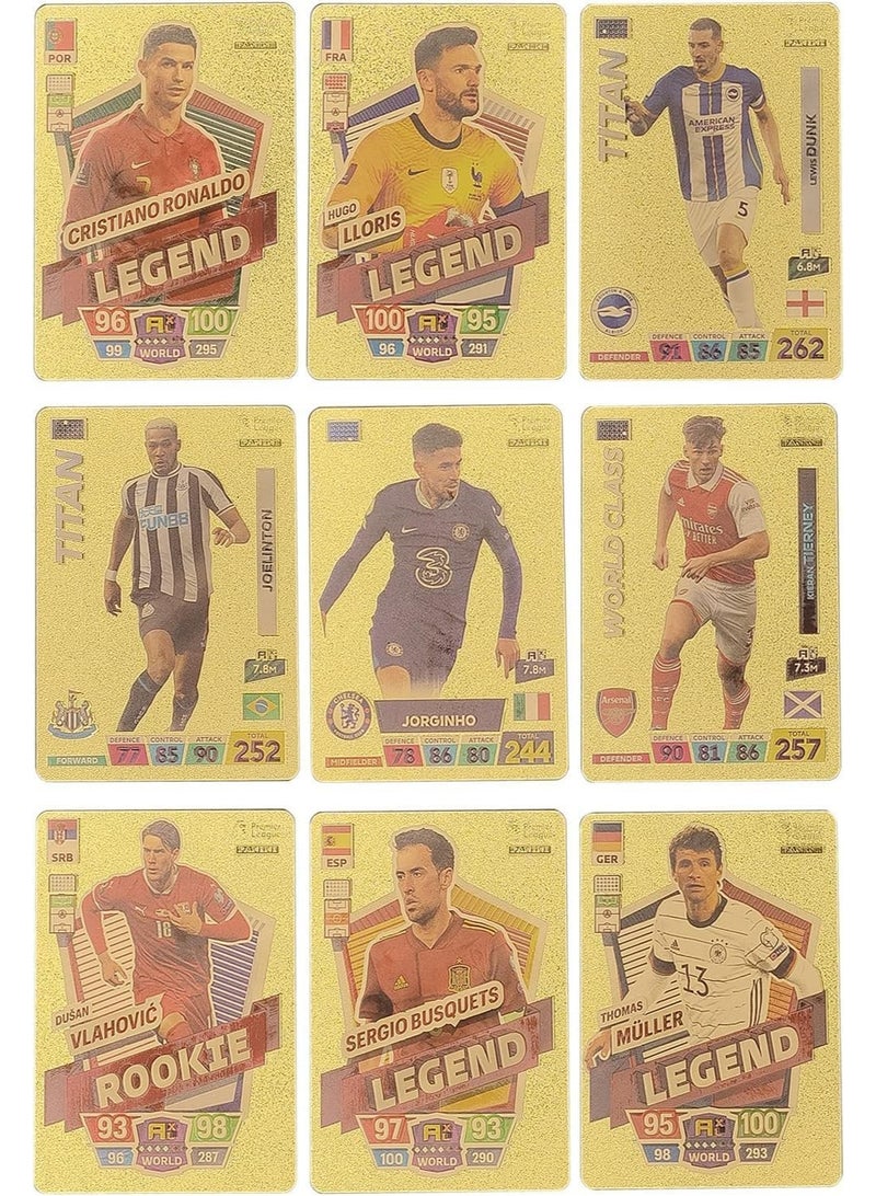 Toyland Football Star Cards Deck Box, World Cup 2022 Players Sticker Collection Pack of 55 Stickers (Gold) - Image 4