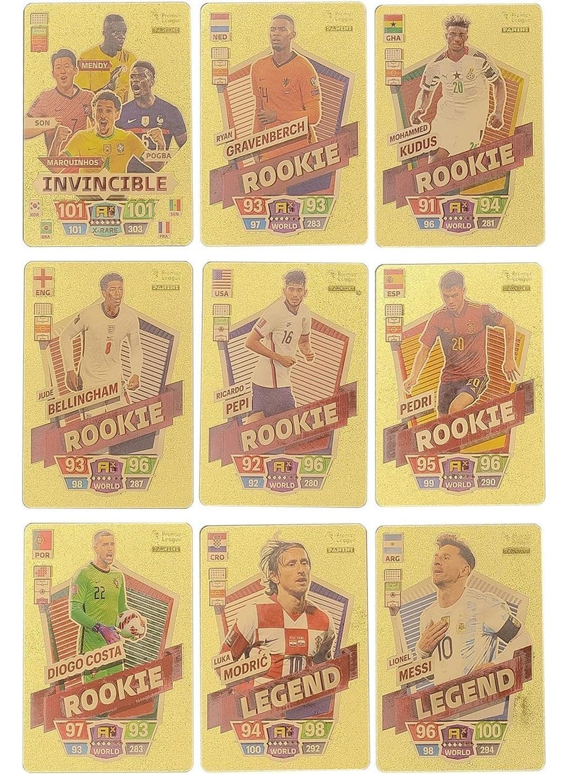 Toyland Football Star Cards Deck Box, World Cup 2022 Players Sticker Collection Pack of 55 Stickers (Gold) - Image 2