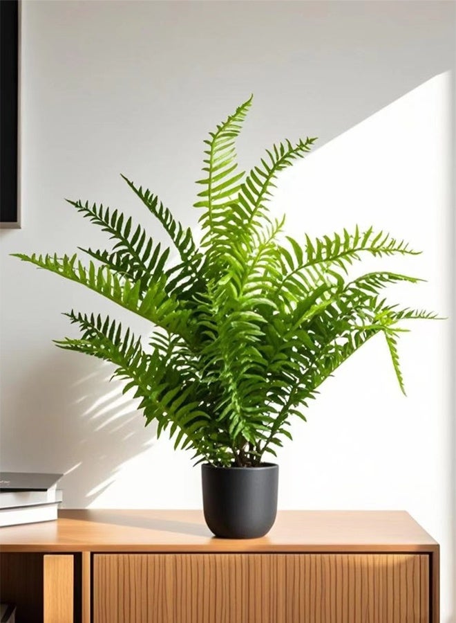 Kutis 1-Piece Artificial Plant with Pot For Home Garden Decor Green/Black  Plastic 55 cm. - Image 1