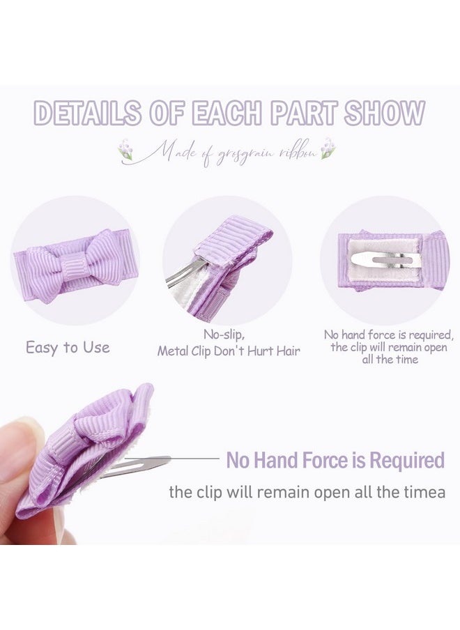 CELLOT - 60Pcs Baby Hair Clips 1.2" Tiny Baby Bows Snap Hair Clips For Thin Hair Grosgrain Ribbon Hair Bows Clips For Baby Girls Toddlers Infant In Pairs - Image 1