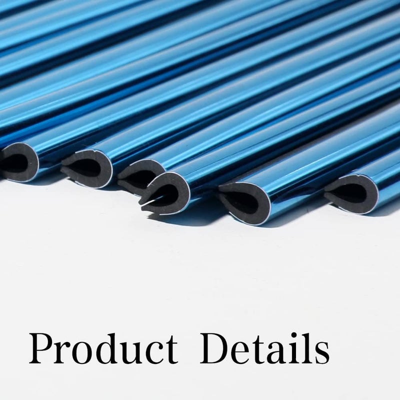 AVMPHD 10 Pack Car Auto Air Conditioner Vent Outlet Trim Strip, Car A/C Vent Outlet Trim Chrome PVC, Car Interior Trim Strip Line, Universal Waterproof Bendable Air Vent Outlet Trim Decoration (Blue) - Image 2
