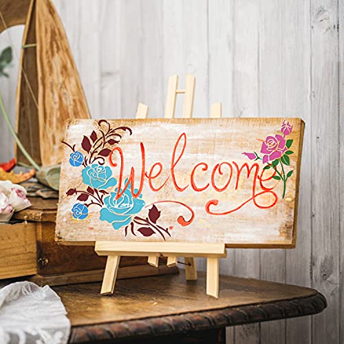 G GSS Designs Corner Flower Rose Stencil - Reusable Stencils For Painting On Wood Canvas Wall Furniture - Mylar Stencil For Crafts And Decorations 12X12 Inch - Image 4