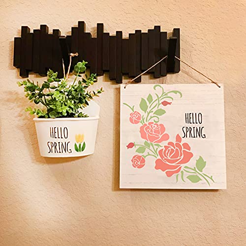 G GSS Designs Corner Flower Rose Stencil - Reusable Stencils For Painting On Wood Canvas Wall Furniture - Mylar Stencil For Crafts And Decorations 12X12 Inch - Image 5