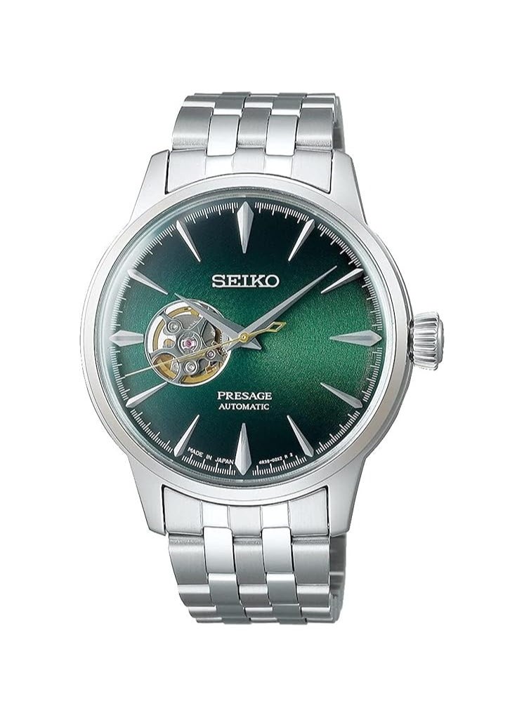 Seiko - Seiko Presage Cocktail Time ‘Grasshopper’ Open Heart Green Dial Watch SSA441J1 - Image 1