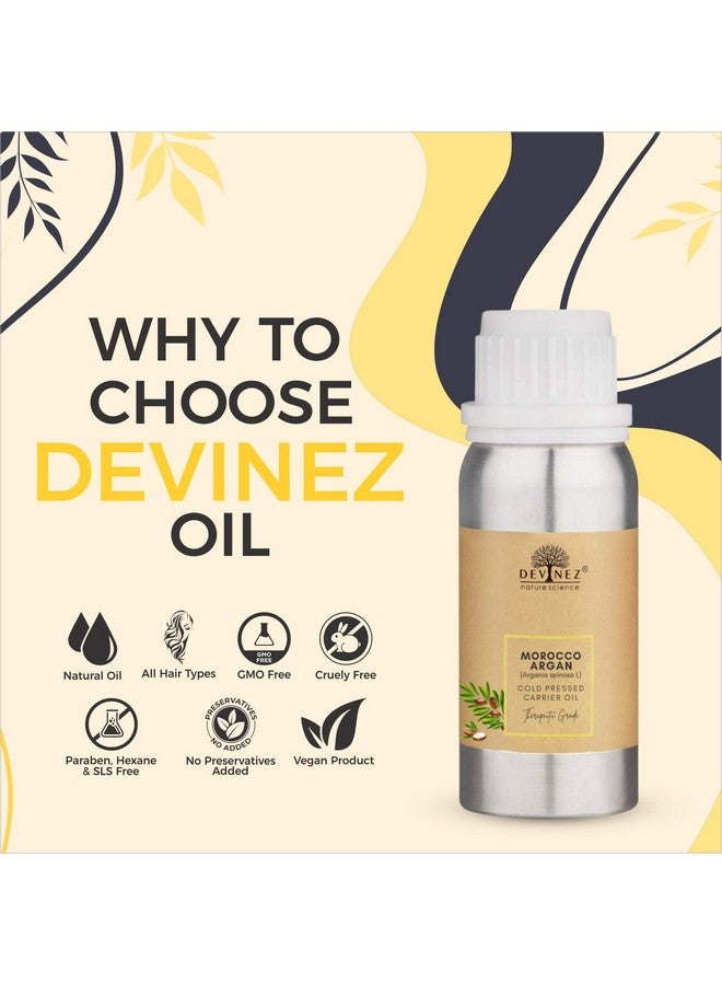 Devinez Moroccan Argan (Argania Spinosa) Cold-Pressed Oil, 1000ml - 100% Pure Natural, Undiluted For Hair Nourishment, Face, Skin, Body Care Nails & 100% Natural Moisturizer - Image 2