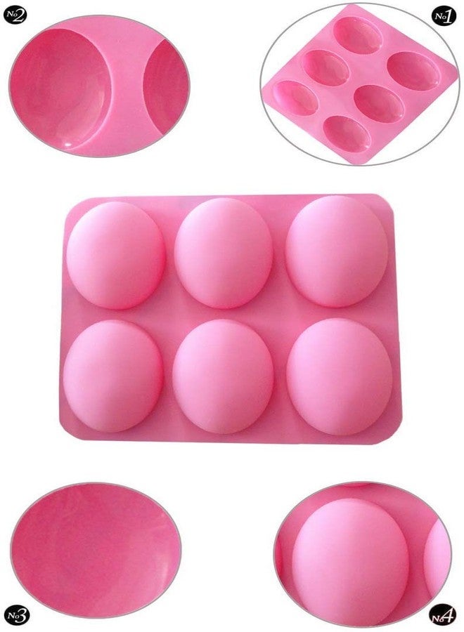 CPEX Silicone 6 Cavity Non Stick Egg Shape Soap Cake Chocolate Candy Muffin Bakeware Mould(Multicolor) - Image 5
