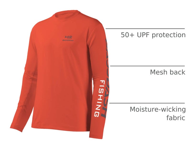 BASSDASH Fishing T Shirts for Men UV Sun Protection UPF 50+ Long Sleeve Tee T-Shirt - Image 4