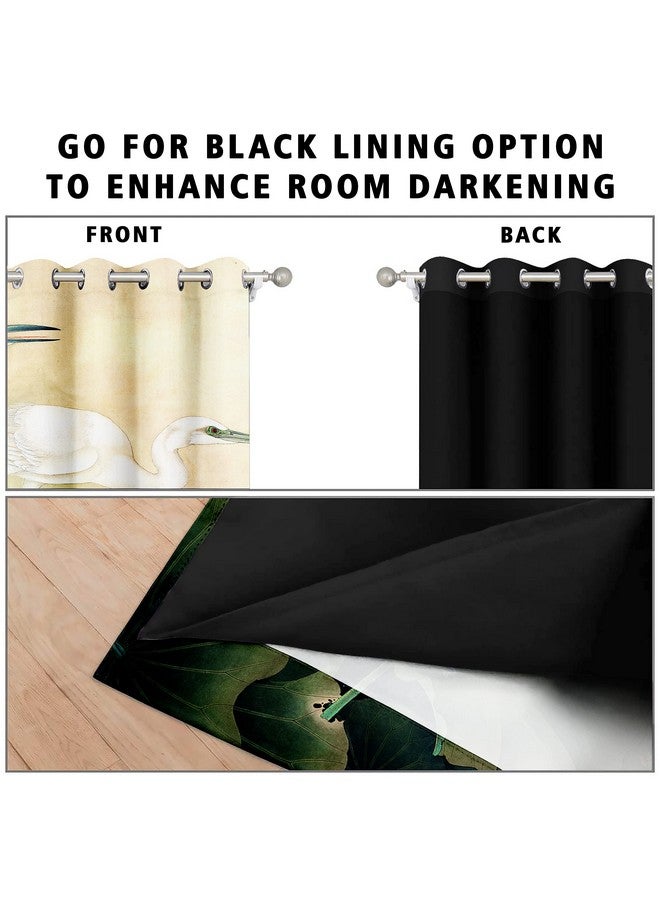 Ultimate Trends 570 GSM Heavy Duty Premium Blackout Curtains with Tie Back and Diamond Eyelets Set of 2 Panels (Door 8 FEET, Floral Beige) - Image 3