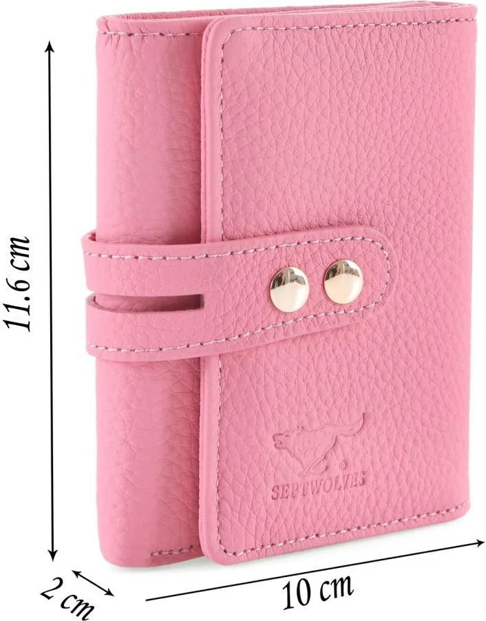 Septwolves Leather Gold Detailed Women's Card Holder and Wallet