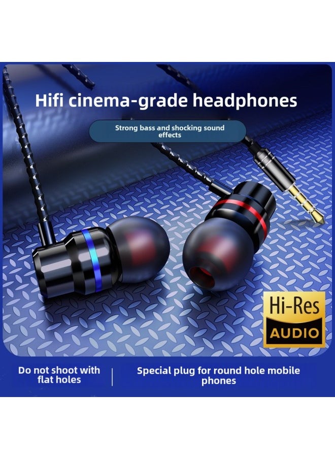 Generic BNR Headphones For Apple Huawei Xiaomi OPPO In-Ear Type-c Android Game Phone Wired-Color:Q5 Cool Black_Ultimate + Package ]  - Image 1