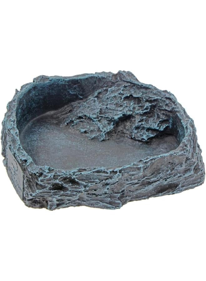Reptile Feeding Bowl, Reptile Rock Worm Feeder Food and Water Dish - Image 1