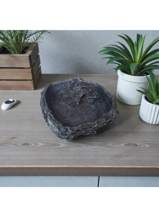 Reptile Feeding Bowl, Reptile Rock Worm Feeder Food and Water Dish - Image 3
