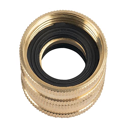 Hourleey Garden Hose Adapter, 3/4 Inch Solid Brass Hose Connectors, 2 Pack Hose Connector with 2 Extra Washers (Female to Female) - Image 4