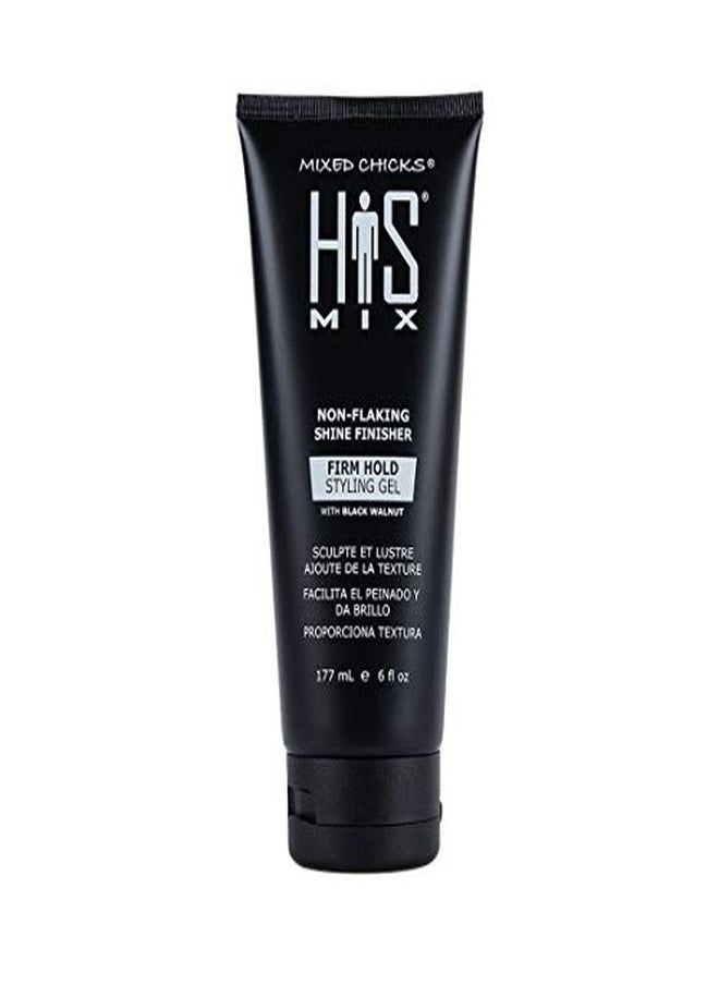 Mixed Chicks - His Mix Shine Finisher Firm Hold Hair Styling Gel For Men, 6 Fl. Oz. / 177 Ml. - Image 1