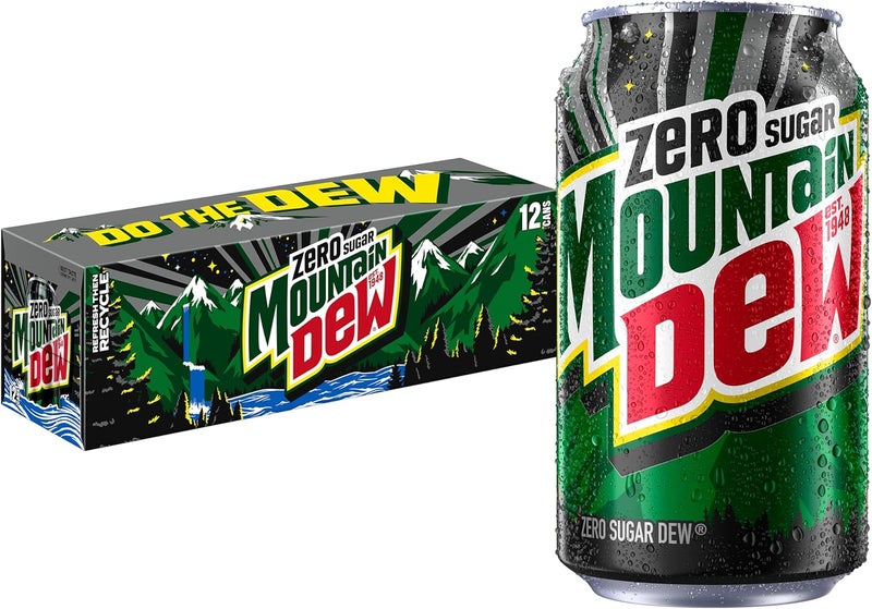 Mountain Dew Zero Sugar Soda, 12oz Cans (12 Pack) - Image 1