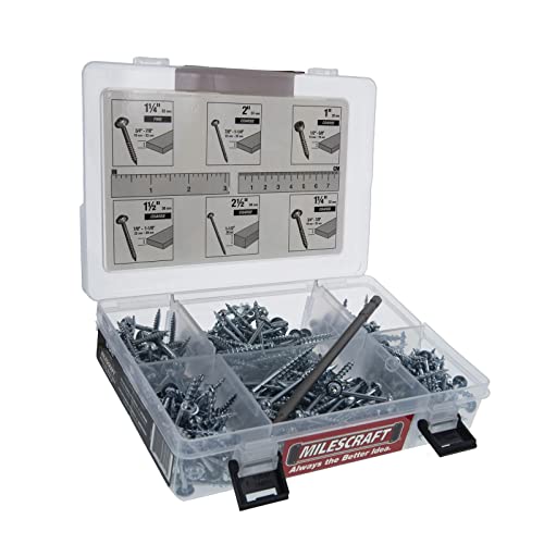 Milescraft 5209 Pocket Screw Kit 350- T20 Star Head Pocket Hole Screw Kit (350-Pieces)- 6 Sizes + Bonus 6inch Magnetic Driver Included-All Screws Needed for Pocket Hole Joinery - Image 4