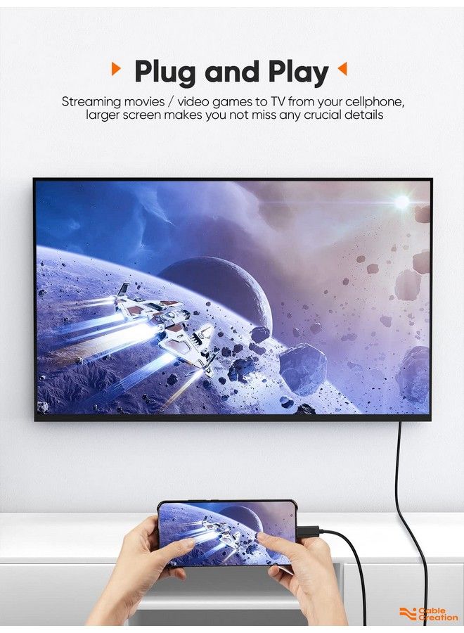CableCreation Usb C To Hdmi Cable 6 Ft 3 Pack Usb Type C To Hdmi Cable Compatible With Macbook Pro 2020 2018 Macbook Air Ipad Pro Mac Mini 2018 Xps 15 Galaxy S22 S20 S10 Black - Image 5