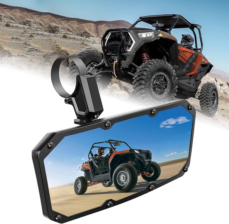 Esploratori UTV Rear View Mirror with Adjustable Clamp for Polaris RZR, Can Am Maverick X3, and More - Image 1