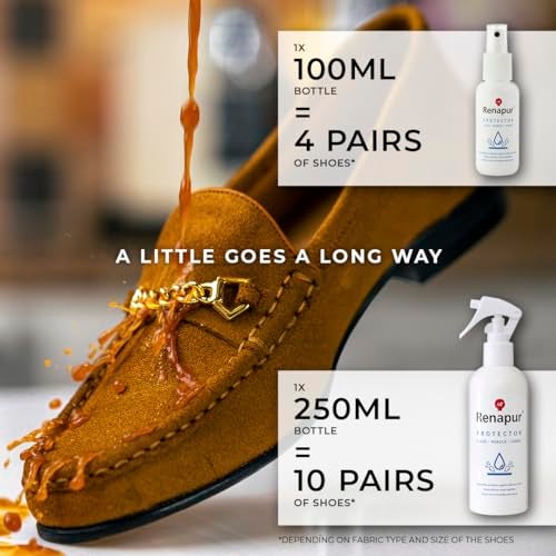 Renapur Suede, Nubuck, Fabric Waterproofing/Stain Protection — Eco-Friendly, Non-Toxic, for Shoes, Boots, Trainers & Clothing (8.5 fl.oz) - Packaging May Vary - Image 4