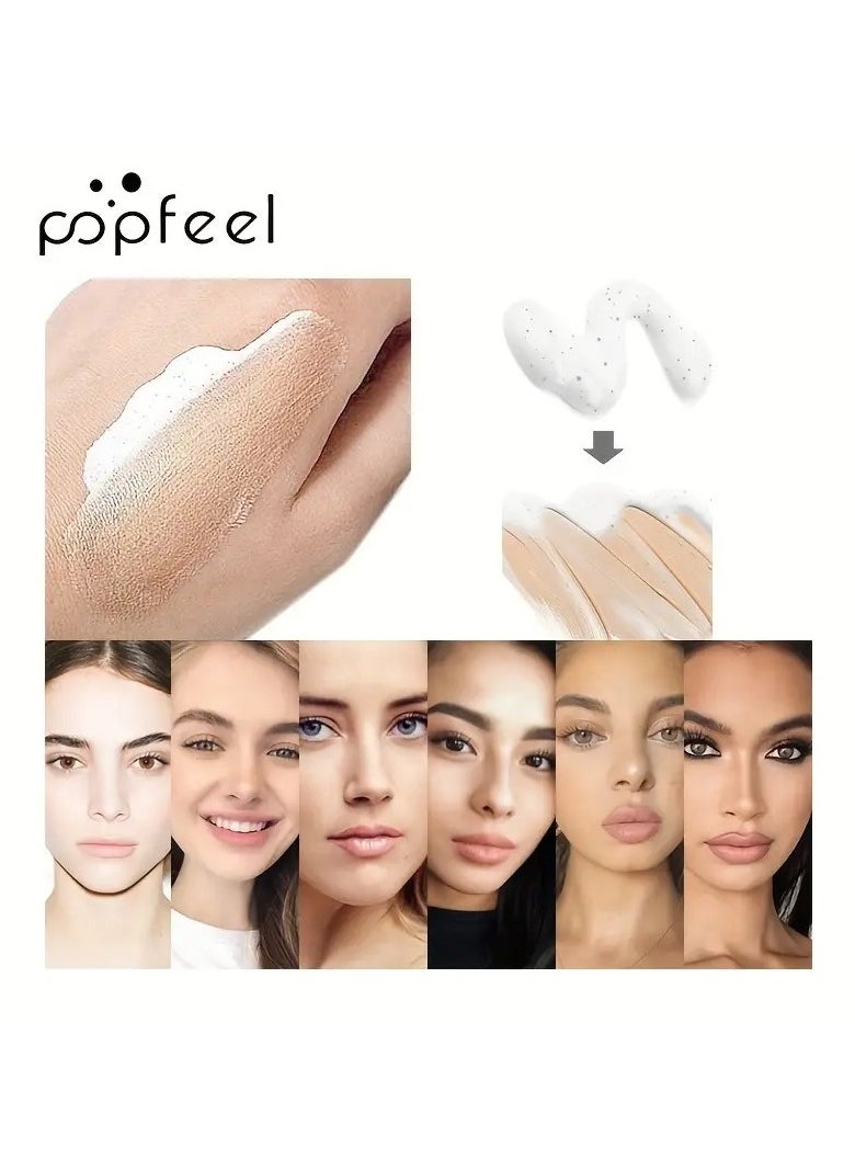 popfeel - POPFEEL Color-Changing Foundation - Matte Finish, Creamy Texture, Ideal for Mixed Skin | Daily Wear | Modern Compact Design - Image 1