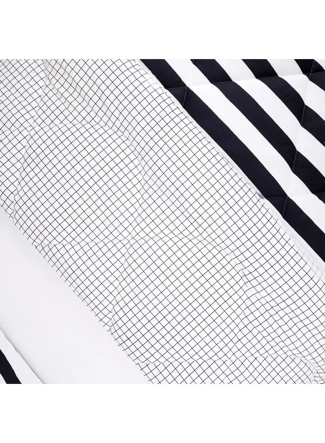 Home Box Malta 2-Piece Striped Printed Cotton Single Comforter Set 220 x 135 cm