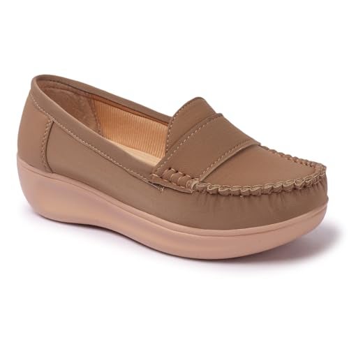 ZaySoo Loafers for Women Slip On Comfort Leather Tassel Dress Shoes (Grey, UK Footwear Size System, Adult, Women, Numeric, Medium, 5) - Image 5