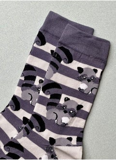 The Socks Hype 3 Pairs Raccoon Cotton Soft Funny Socks for Men Women | Casual Crew Colorful Cartoon Novelty Socks | Unisex Comfortable Dress Socks for Everyday Wear  - Image 4