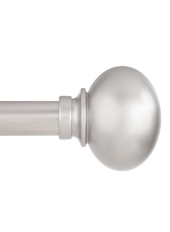Kenney KN80102 Mercer Ball End Standard Decorative Window Curtain Rod, 36-66" Adjustable Length, Brushed Nickel Finish, 3/4" Diameter Steel Tube - Image 1
