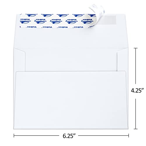 ValBox A4 Photo Envelopes 100 Qty 4 x 6 White Kraft Paper Envelopes Self Seal for 4x6 Cards, Photos, Weddings, Invitations, Baby Shower, 4.25 x 6.25 Inches (A4) - Image 2