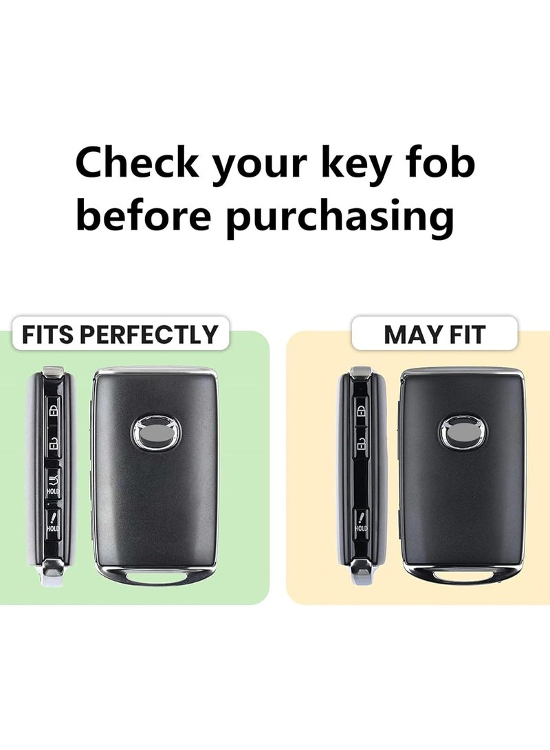 حافظة مفاتيح جلدية متوافقة مع مازدا 3، مازدا 3 هاتشباك، مازدا 6، CX-5، CX-50، CX-3، CX-30، CX-9، CX-90 2020-2024 - Image 2