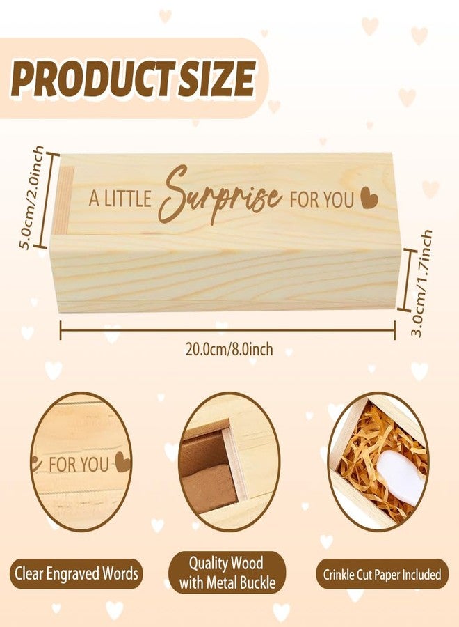 FREEBLOSS Pregnancy Annoucement Pregnancy Test Keepsake Box Baby Reveal to Husband Baby Reveal for Husband, "A Little Surprise" Style - Image 2