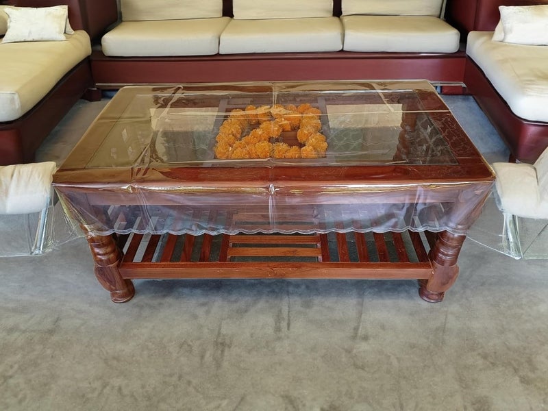 Nimmi Water Dust Proof PVC Rectangular Transparent Centre Table Cover 32 50 Inch  - Image 3