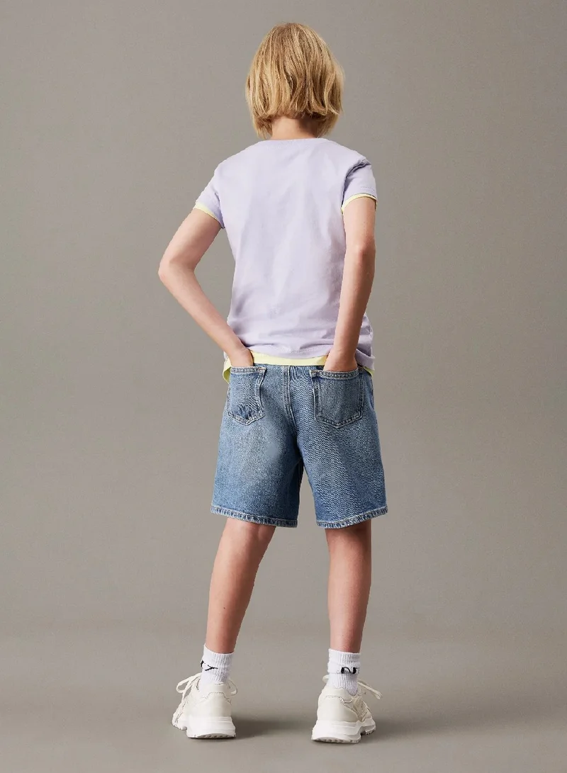 كالفن كلاين جينز طقم تيشرت من قطعتين