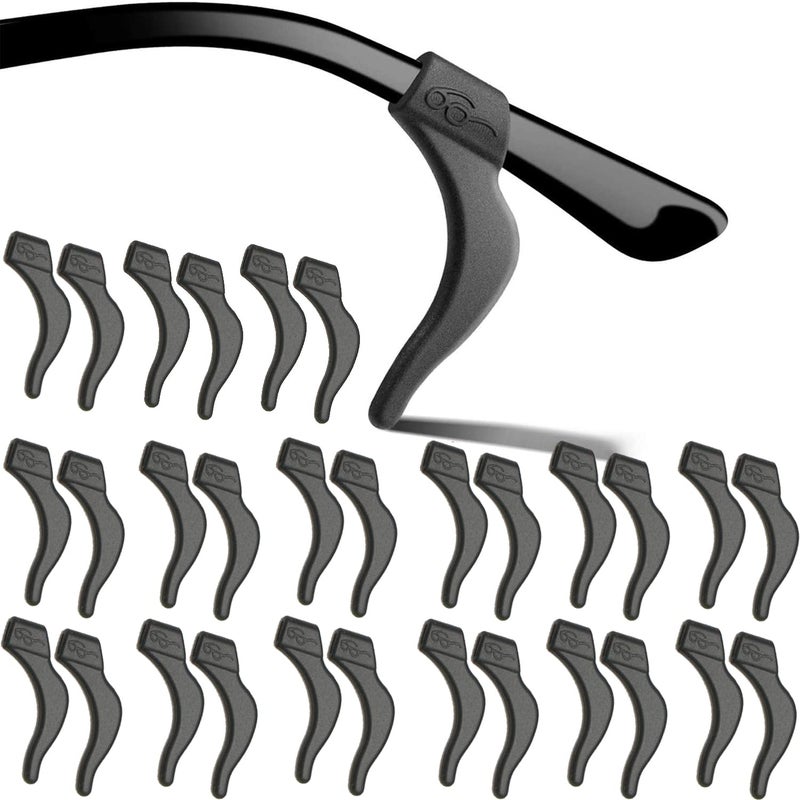 MOLDERP Eyeglass Ear Grips 21 Pairs Glasses AntiSlip Comfortable Silicone Elastic Eyeglasses Temple Tips Sleeve Retainer Prevent Eyewear Sunglasses Spectacles Glasses Slipping Black2