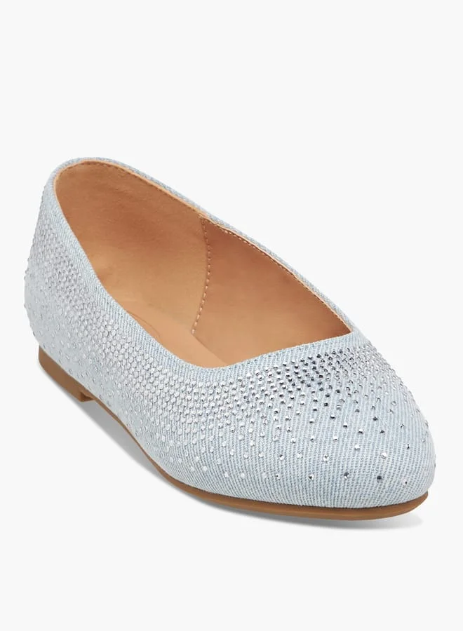 سيليست Girl's Rhinestone Embellished Slip-On Ballerina Shoes Ramadan Collection