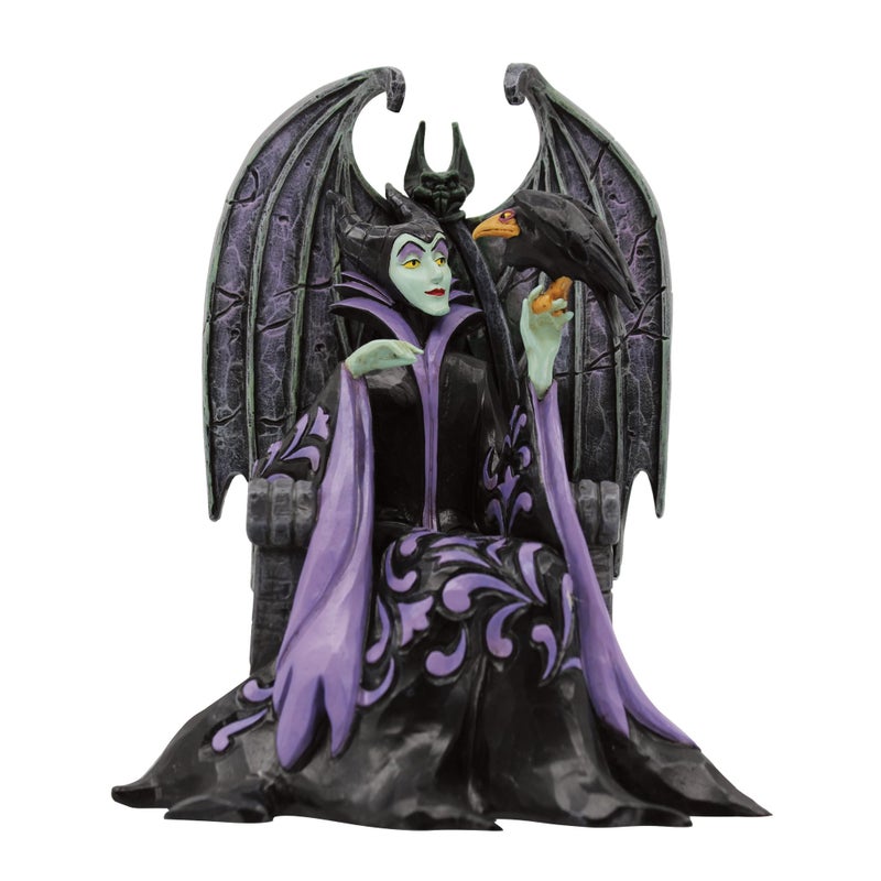 Enesco Disney Traditions Collection by Jim Shore Sleeping Beauty Maleficent Sitting on Throne Figurine Resin Hand Painted Crafted Disney Halloween Collectible Figurines Home Decor Statue 4 Inch - Image 2