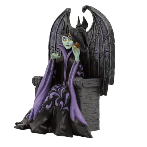 Enesco Disney Traditions Collection by Jim Shore Sleeping Beauty Maleficent Sitting on Throne Figurine Resin Hand Painted Crafted Disney Halloween Collectible Figurines Home Decor Statue 4 Inch - Image 3