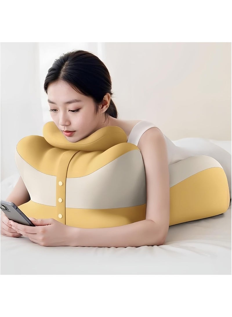 Bukela Bed Reading Pillow - Memory Foam Multi Functional Comfortable Leg Rest Cushion, Bed Wedge Pillow for Sleeping, Sofa, TV, Chair, Couch, Floor, Desk, Lounge, Travel, Meditation, Study, Work - Image 4