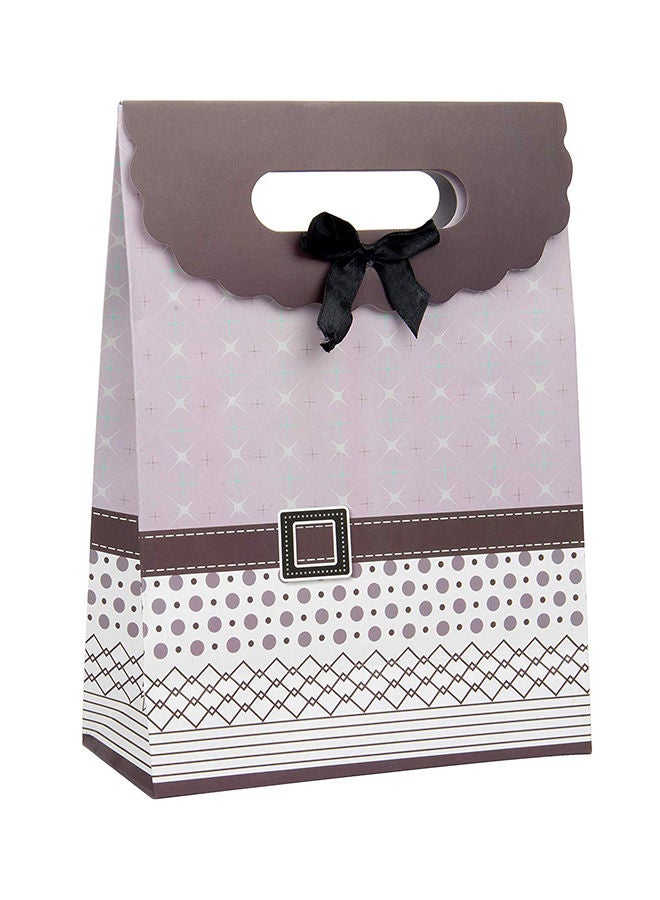 NIBEMINENT Mauve Buckle Bow Design Gift Bag Multicolour