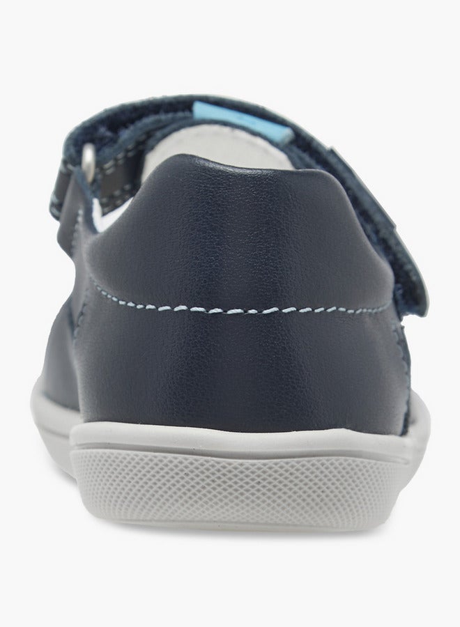 بابلوسكي بوت أطفال بتفاصيل شعار وإغلاق بشريط لاصق - Image 5